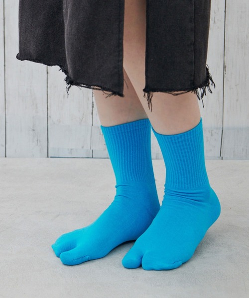 「kakko」（カッコ）の「レディース カラー足袋ソックス クルー丈（ソックス/靴下・レディース・H/I/J/K/D/E/F/G/B/C/A・FREE）」の9枚目の写真