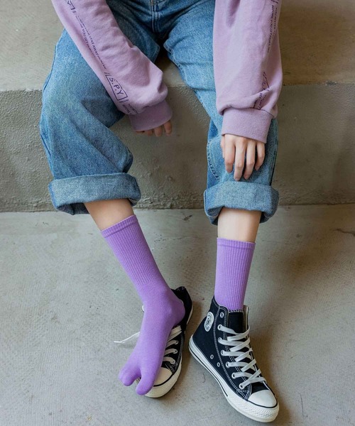 「kakko」（カッコ）の「レディース カラー足袋ソックス クルー丈（ソックス/靴下・レディース・H/I/J/K/D/E/F/G/B/C/A・FREE）」の15枚目の写真