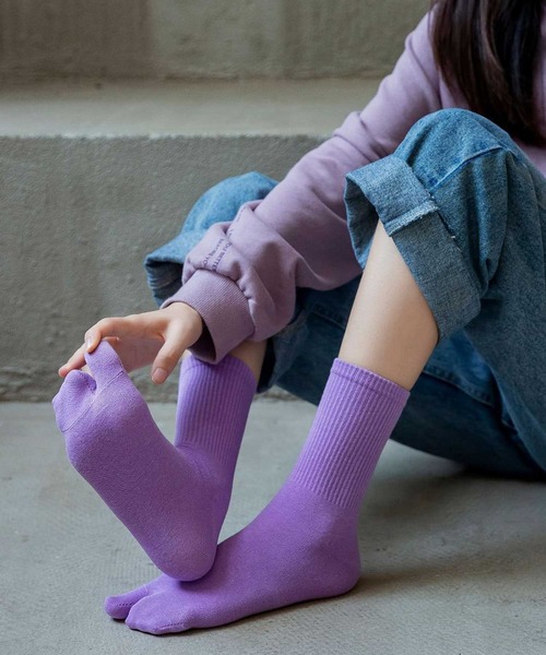 「kakko」（カッコ）の「レディース カラー足袋ソックス クルー丈（ソックス/靴下・レディース・H/I/J/K/D/E/F/G/B/C/A・FREE）」の16枚目の写真