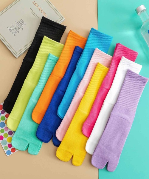 「kakko」（カッコ）の「レディース カラー足袋ソックス クルー丈（ソックス/靴下・レディース・H/I/J/K/D/E/F/G/B/C/A・FREE）」の12枚目の写真