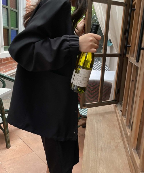 chuclla（チュクラ）の「【chuclla】Set-up collarless blouson chw21a048（ブルゾン・レディース・ブラック/モカ・S/L/M）」の13枚目の写真