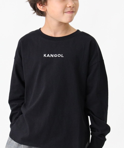 KANGOL KIDS(カンゴールキッズ)の「【KANGOL】ロングテールロンT(Tシャツ/カットソー・キッズ・ホワイト/ブラック・140/105/155/120/130)」の1枚目の写真