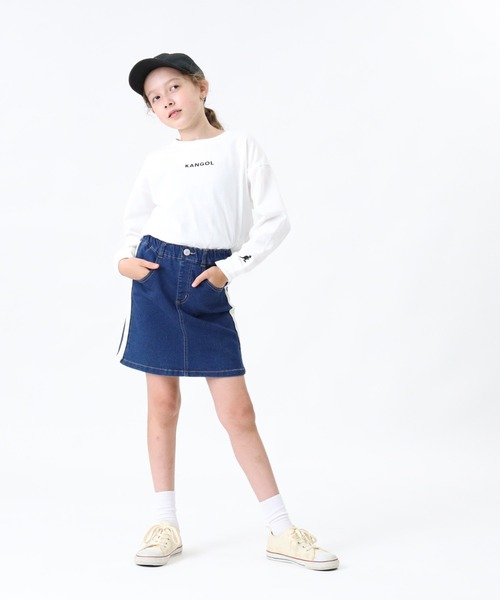 KANGOL KIDS(カンゴールキッズ)の「【KANGOL】ロングテールロンT(Tシャツ/カットソー・キッズ・ホワイト/ブラック・140/105/155/120/130)」の5枚目の写真