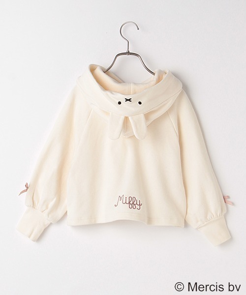 b・ROOM（ビールーム）の「【MIFFY】耳つきパフスリーブパーカ（パーカー・キッズ・ブラウン/アイボリー/チャコール・120cm/90cm/110cm/100cm/130cm）」の7枚目の写真