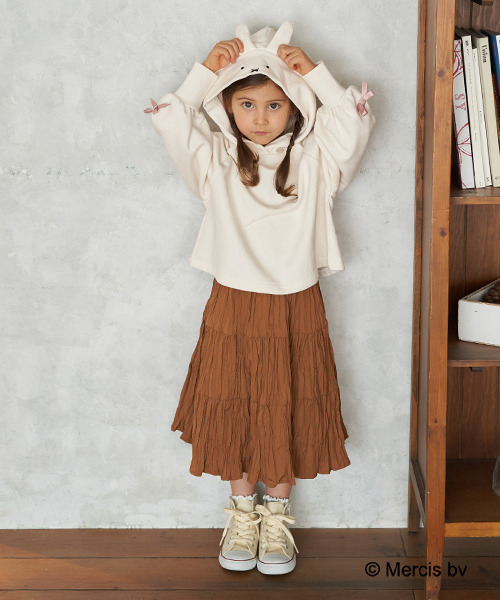 b・ROOM（ビールーム）の「【MIFFY】耳つきパフスリーブパーカ（パーカー・キッズ・ブラウン/アイボリー/チャコール・120cm/90cm/110cm/100cm/130cm）」の18枚目の写真