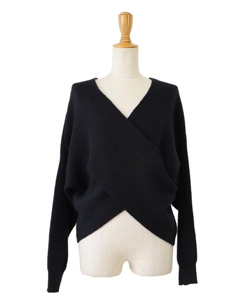 BLUEEAST(ブルーイースト)の「クロスニット(ニット/セーター・レディース・ブラック/グレー/ブラウン/アイボリー/カーキ/ブルー/ピンク/ベージュ/グレー系/ベージュ系・MEDIUM)」の21枚目の写真