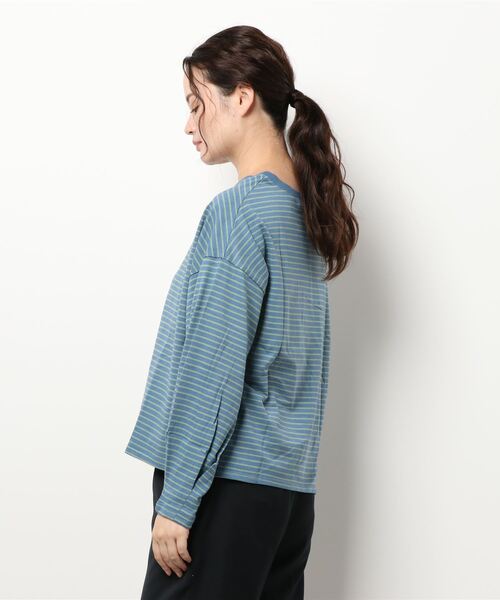 RETRO GIRL(レトロガール)の「カラフルボーダーTee(Tシャツ/カットソー・レディース・ベージュ/ピンク/ブルー/マスタード・FREE)」の5枚目の写真