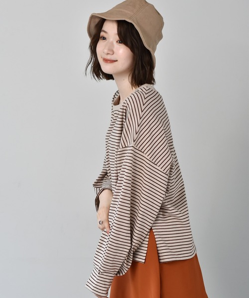 RETRO GIRL(レトロガール)の「カラフルボーダーTee(Tシャツ/カットソー・レディース・ベージュ/ピンク/ブルー/マスタード・FREE)」の16枚目の写真