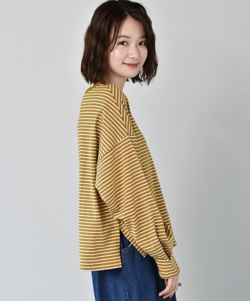 RETRO GIRL(レトロガール)の「カラフルボーダーTee(Tシャツ/カットソー・レディース・ベージュ/ピンク/ブルー/マスタード・FREE)」の20枚目の写真