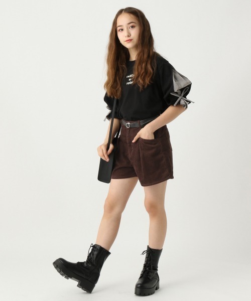 repipi armario（レピピ アルマリオ）の「コーデュロイハイウエストタックショートパンツ（その他パンツ・キッズ・ホワイト/ミント/ブラウン・LARGE/SMALL/MEDIUM）」の14枚目の写真