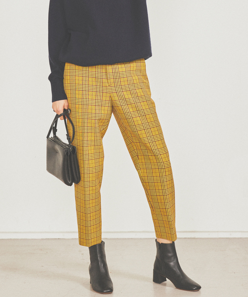 Rouge vif（ルージュヴィフ）の「チェックテーパードパンツ（その他パンツ・レディース・イエロー/オレンジ・38/36）」の2枚目の写真