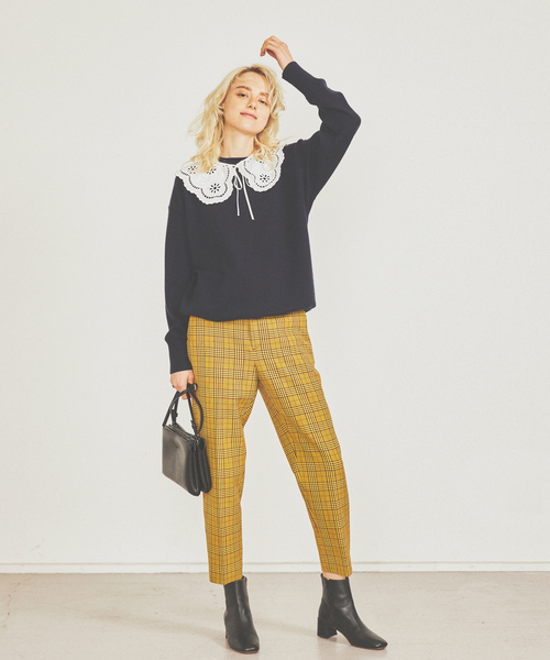 Rouge vif（ルージュヴィフ）の「チェックテーパードパンツ（その他パンツ・レディース・イエロー/オレンジ・38/36）」の7枚目の写真