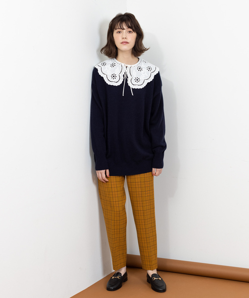 Rouge vif（ルージュヴィフ）の「チェックテーパードパンツ（その他パンツ・レディース・イエロー/オレンジ・38/36）」の3枚目の写真