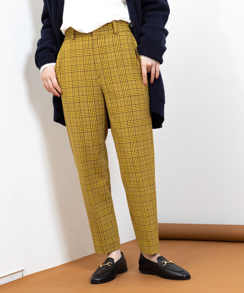 Rouge vif（ルージュヴィフ）の「チェックテーパードパンツ（その他パンツ・レディース・イエロー/オレンジ・38/36）」の8枚目の写真