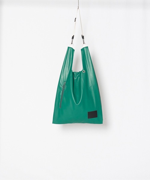 Wizzard(ウィザード)の「wizzard/ウィザード/FAKE LEATHER MARKET BAG(ショルダーバッグ・メンズ・ブラック/グリーン/ホワイト・FREE)」の3枚目の写真