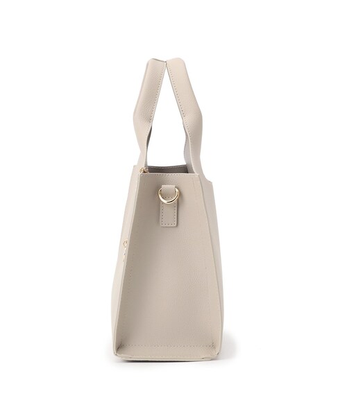 DRESKIP（ドレスキップ）の「◆チャーム付き一枚革風クリテトート（トートバッグ・レディース・グレー/ブラック/カーキ・00）」の6枚目の写真