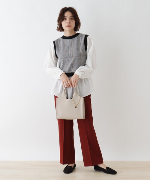 DRESKIP（ドレスキップ）の「◆チャーム付き一枚革風クリテトート（トートバッグ・レディース・グレー/ブラック/カーキ・00）」の14枚目の写真