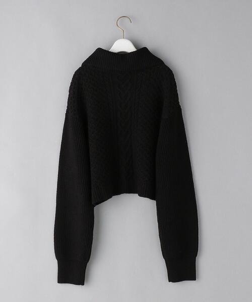 BEAUTY&YOUTH UNITED ARROWS(ビューティーアンドユースユナイテッドアローズ)の「BY ケーブル ショートカーディガン◆(カーディガン/ボレロ・レディース・オフホワイト/ブラック・FREE)」の11枚目の写真