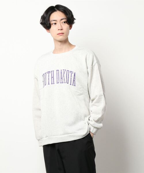 STYLEBLOCK（スタイルブロック）の「裏起毛プリントビッグシルエットスウェットトレーナー（スウェット・メンズ・ベージュ系その他2/グレー/杢グレー/ベージュ系その他3/ベージュ系その他/ブラック/オートミール/ブラック系その他/ブラック系その他2・M/L）」の6枚目の写真