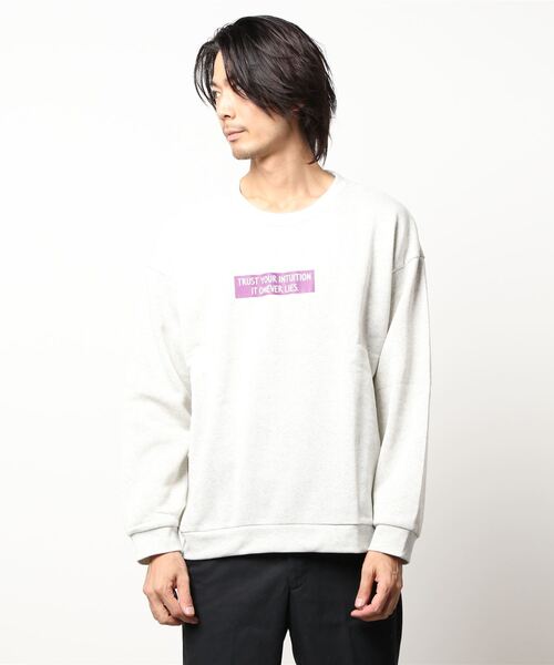 STYLEBLOCK（スタイルブロック）の「裏起毛プリントビッグシルエットスウェットトレーナー（スウェット・メンズ・ベージュ系その他2/グレー/杢グレー/ベージュ系その他3/ベージュ系その他/ブラック/オートミール/ブラック系その他/ブラック系その他2・M/L）」の7枚目の写真