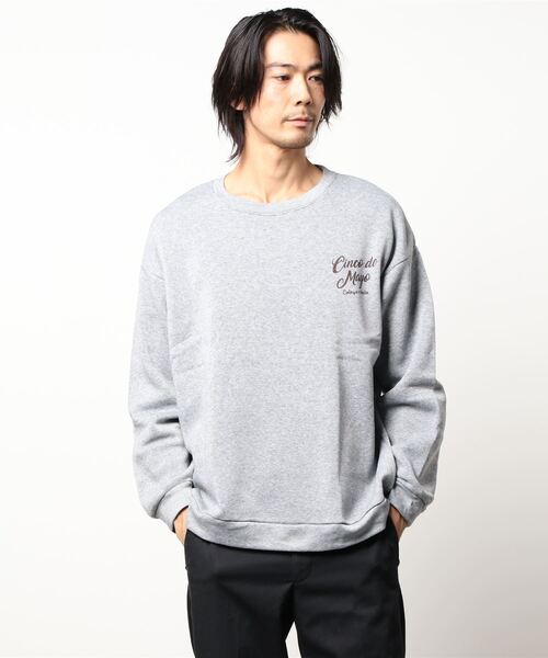 STYLEBLOCK（スタイルブロック）の「裏起毛プリントビッグシルエットスウェットトレーナー（スウェット・メンズ・ベージュ系その他2/グレー/杢グレー/ベージュ系その他3/ベージュ系その他/ブラック/オートミール/ブラック系その他/ブラック系その他2・M/L）」の4枚目の写真