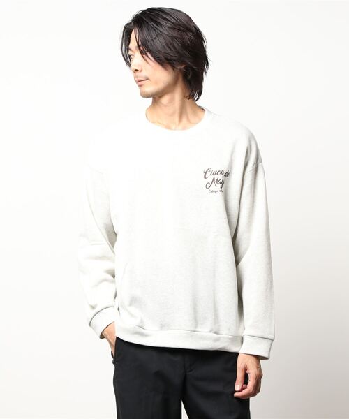 STYLEBLOCK（スタイルブロック）の「裏起毛プリントビッグシルエットスウェットトレーナー（スウェット・メンズ・ベージュ系その他2/グレー/杢グレー/ベージュ系その他3/ベージュ系その他/ブラック/オートミール/ブラック系その他/ブラック系その他2・M/L）」の9枚目の写真