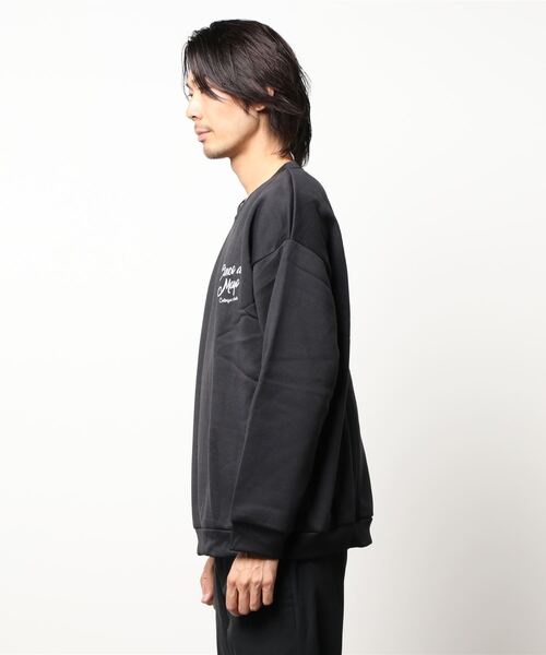 STYLEBLOCK（スタイルブロック）の「裏起毛プリントビッグシルエットスウェットトレーナー（スウェット・メンズ・ベージュ系その他2/グレー/杢グレー/ベージュ系その他3/ベージュ系その他/ブラック/オートミール/ブラック系その他/ブラック系その他2・M/L）」の11枚目の写真