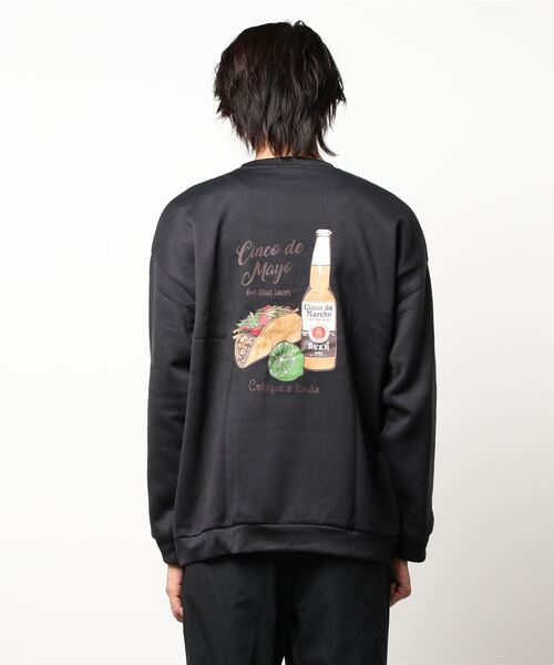 STYLEBLOCK（スタイルブロック）の「裏起毛プリントビッグシルエットスウェットトレーナー（スウェット・メンズ・ベージュ系その他2/グレー/杢グレー/ベージュ系その他3/ベージュ系その他/ブラック/オートミール/ブラック系その他/ブラック系その他2・M/L）」の15枚目の写真