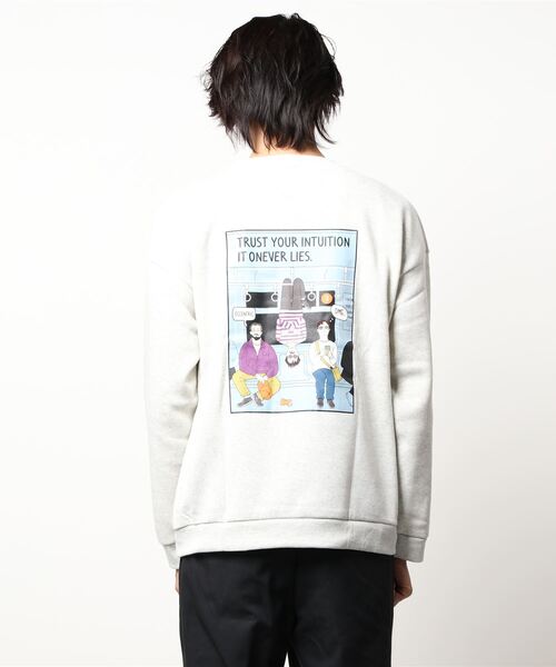 STYLEBLOCK（スタイルブロック）の「裏起毛プリントビッグシルエットスウェットトレーナー（スウェット・メンズ・ベージュ系その他2/グレー/杢グレー/ベージュ系その他3/ベージュ系その他/ブラック/オートミール/ブラック系その他/ブラック系その他2・M/L）」の17枚目の写真