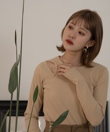 Amiur | one open shoulder rib tops(その他トップス)