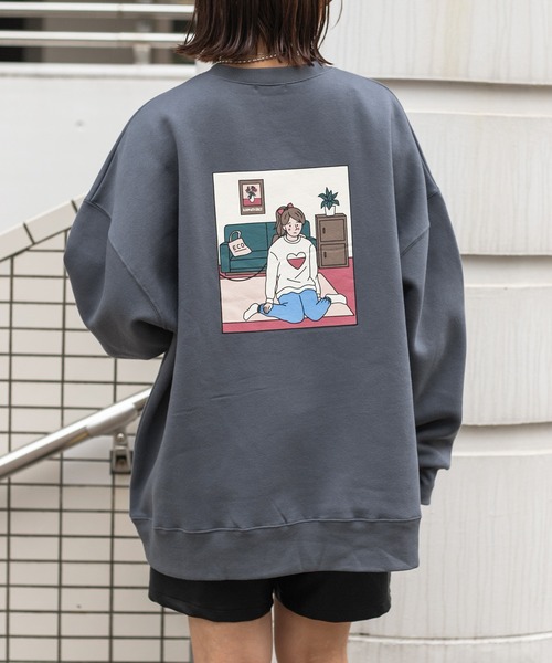 PairPair(ペアペア)の「チャージ合わせ絵スウェット(ユニセックス)(スウェット・レディース・グリーン/ブルー系その他/グリーン系その他/オートミール/ナチュラル/グレイッシュブルー・FREE)」の6枚目の写真