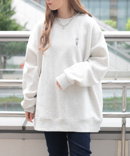 PairPair(ペアペア)の「チャージ合わせ絵スウェット(ユニセックス)(スウェット・レディース・グリーン/ブルー系その他/グリーン系その他/オートミール/ナチュラル/グレイッシュブルー・FREE)」の13枚目の写真