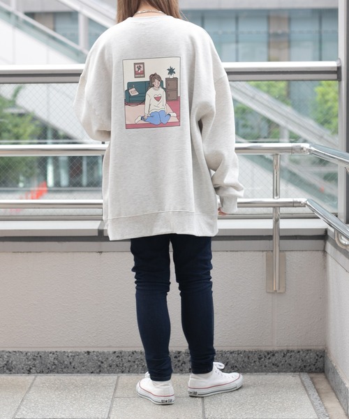 PairPair(ペアペア)の「チャージ合わせ絵スウェット(ユニセックス)(スウェット・レディース・グリーン/ブルー系その他/グリーン系その他/オートミール/ナチュラル/グレイッシュブルー・FREE)」の18枚目の写真