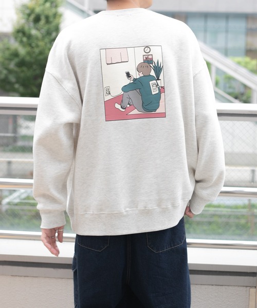 PairPair(ペアペア)の「チャージ合わせ絵スウェット(ユニセックス)(スウェット・レディース・グリーン/ブルー系その他/グリーン系その他/オートミール/ナチュラル/グレイッシュブルー・FREE)」の8枚目の写真