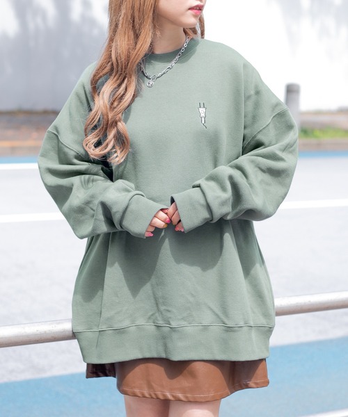 PairPair(ペアペア)の「チャージ合わせ絵スウェット(ユニセックス)(スウェット・レディース・グリーン/ブルー系その他/グリーン系その他/オートミール/ナチュラル/グレイッシュブルー・FREE)」の14枚目の写真