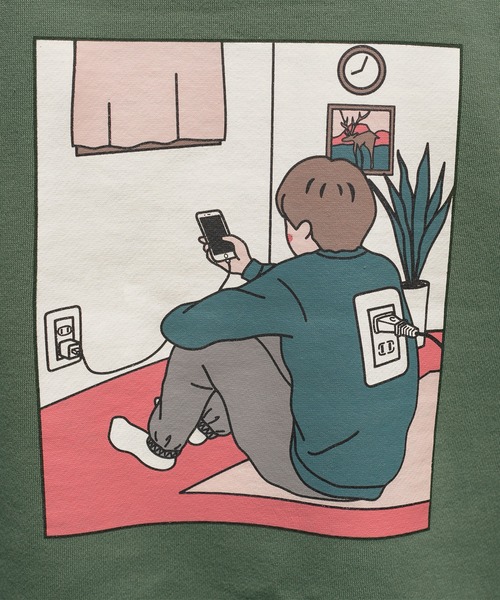 PairPair(ペアペア)の「チャージ合わせ絵スウェット(ユニセックス)(スウェット・レディース・グリーン/ブルー系その他/グリーン系その他/オートミール/ナチュラル/グレイッシュブルー・FREE)」の22枚目の写真