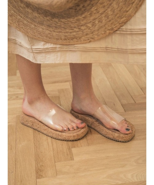 TRUNC（トランクエイティーエイト）の「Flatform Sandal（サンダル・レディース・ベージュ/ブラック・SMALL）」の9枚目の写真