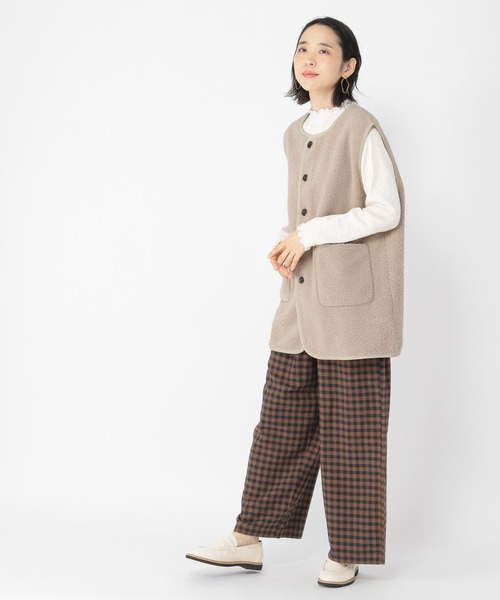 studio CLIP（スタディオクリップ）の「モコモコボアベスト（ベスト・レディース・ベージュ/アイボリー・FREE）」の7枚目の写真