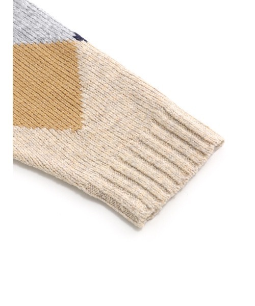 Ocean&Ground（オーシャン&グラウンド）の「マルチアーガイルセーター（80～140cm）（ニット/セーター・キッズ・ブラック/ベージュ・90/100/110/120/80/130/140）」の5枚目の写真