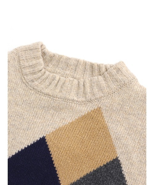 Ocean&Ground（オーシャン&グラウンド）の「マルチアーガイルセーター（80～140cm）（ニット/セーター・キッズ・ブラック/ベージュ・90/100/110/120/80/130/140）」の8枚目の写真