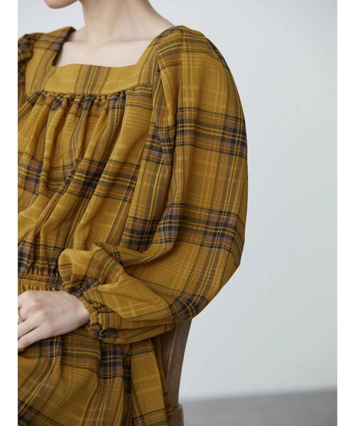AMERICAN HOLIC(アメリカンホリック)の「シフォンギャザーブラウス(シャツ/ブラウス・レディース・チェック/ブラック・M/L)」の20枚目の写真