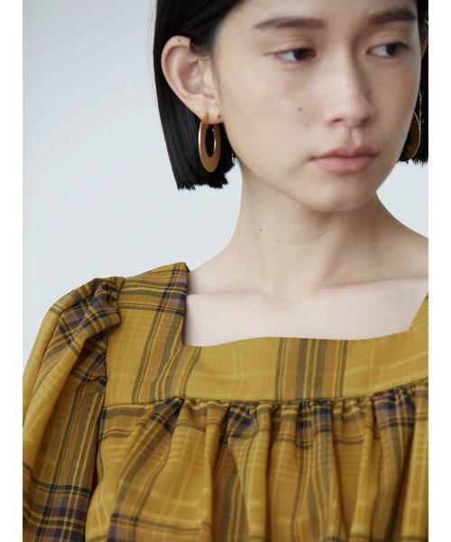AMERICAN HOLIC(アメリカンホリック)の「シフォンギャザーブラウス(シャツ/ブラウス・レディース・チェック/ブラック・M/L)」の19枚目の写真