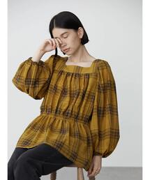 シフォンギャザーブラウス