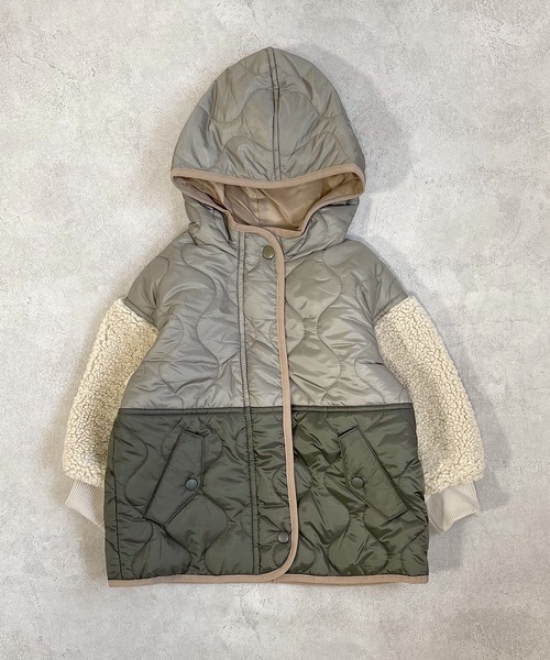 Granny Branket(グラニーブランケット)の「ドッキングフードジャケット(90~140cm)(その他アウター・キッズ・オリーブ・100/130/120/140/110/90)」の2枚目の写真