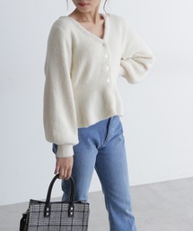 FREE'S MART | ◆ショートシャギーペプラムニットカーディガン(カーディガン/ボレロ)