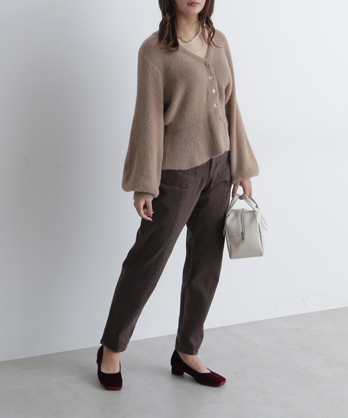 FREE'S MART(フリーズマート)の「◆ショートシャギーペプラムニットカーディガン(カーディガン/ボレロ・レディース・ホワイト/ベージュ/レッド/ブルー・FREE)」の8枚目の写真