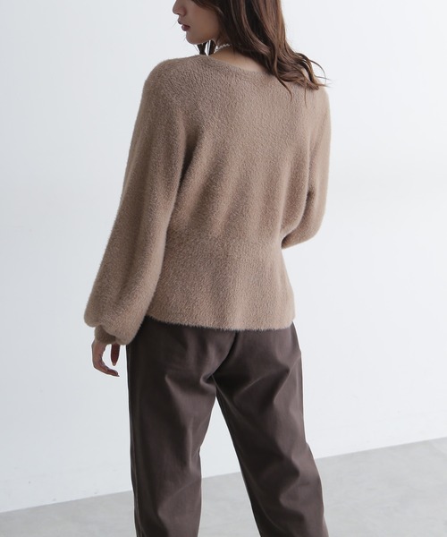 FREE'S MART(フリーズマート)の「◆ショートシャギーペプラムニットカーディガン(カーディガン/ボレロ・レディース・ホワイト/ベージュ/レッド/ブルー・FREE)」の10枚目の写真