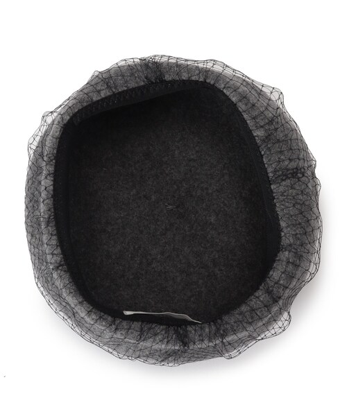 couture brooch（クチュールブローチ）の「◆チュールベレー（ハンチング/ベレー帽・レディース・ブラック/グレー・00）」の9枚目の写真