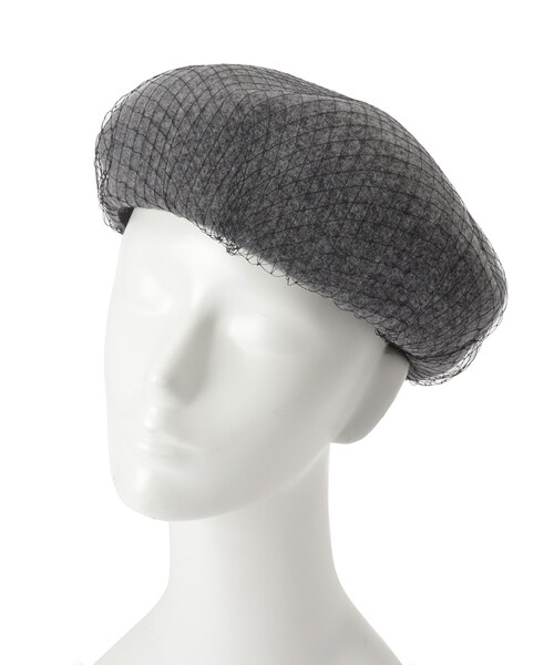 couture brooch（クチュールブローチ）の「◆チュールベレー（ハンチング/ベレー帽・レディース・ブラック/グレー・00）」の7枚目の写真