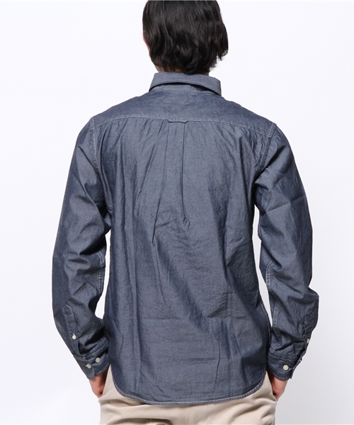 OUTLET（アウトレット）の「【CIAOPANIC TYPY】リファインダンガリーボタンダウン（シャツ/ブラウス・メンズ・ブルー/ネイビー・MEDIUM/LARGE）」の5枚目の写真